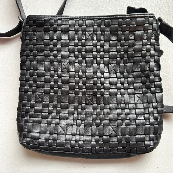 Anthropologie Handbags - VILENCA Holland Black Woven Leather Crossbody Bag